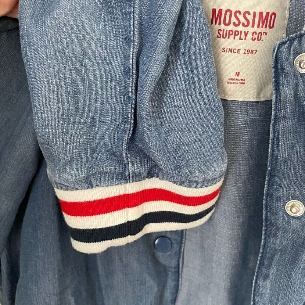 Mossimo Chambray Track Jacket Size Medium - Picture 5 of 7